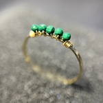 天然石リング　ー孔雀石ー　マラカイト