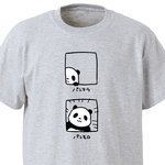 パンチラ【杢グレー】ekot Tシャツ<イラスト：タカ（笹川ラメ子）>