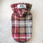 犬服！Msize！フワフワ　チェック　フード