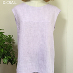 麻のフレンチスリーブブラウス