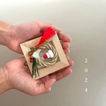 【再販×5】お正月　絵画のような…♡ 小さな小さなお飾り『福』