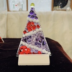 パープルとレッドのガラスのクリスマスツリー