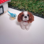 犬　キャバリア（２，６㎝）イヤホンジャック、ドールハウス、ストラップ