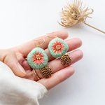 刺繍耳飾り【金具変更可◎】SALE