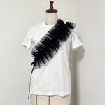 チュールマルチウェイ付け襟 ［ブラック］