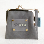 miniwallet　お札を折らずに入れられる二つ折りミニ財布　ポーチ　カードケース　レザー