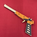 4連発式ゴム鉄砲（オレンジ)