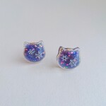 【送料無料】雪猫のピアス/イヤリング