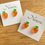 【にんじんのピアス】お野菜ピアス/お野菜レジン/レジン/お花/ピアス/イヤリング/にんじん/人参/野菜/根菜/アクセサリー/