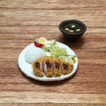 『とんかつ定食』●味噌汁付き●ミニチュアフード ２個セット