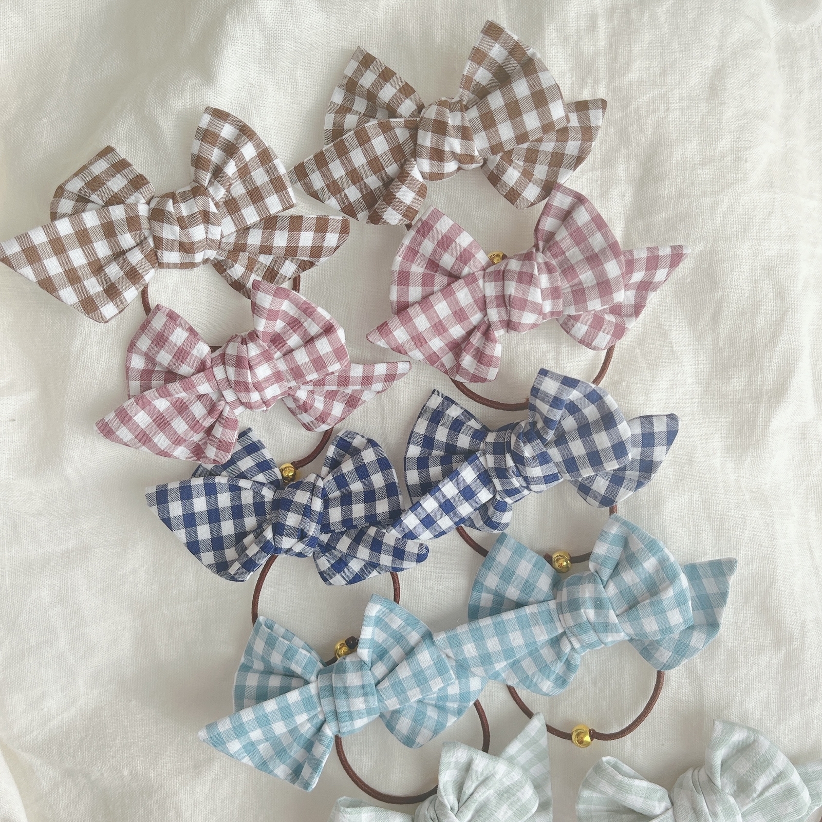 ヘアゴム キッズリボン キッズゴム ギンガムチェック　推しリボン♡ 0_6cb55169e0c4c009da488c320fe5