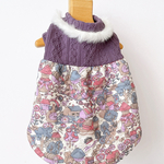 【完成品　胴42，着丈30】スイートガーデン柄のワンピース