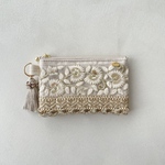 mini pouch /インド刺繍リボンのミニポーチ