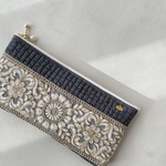 mulch pouch 【slim】/インド刺繍リボンのマルチポーチ