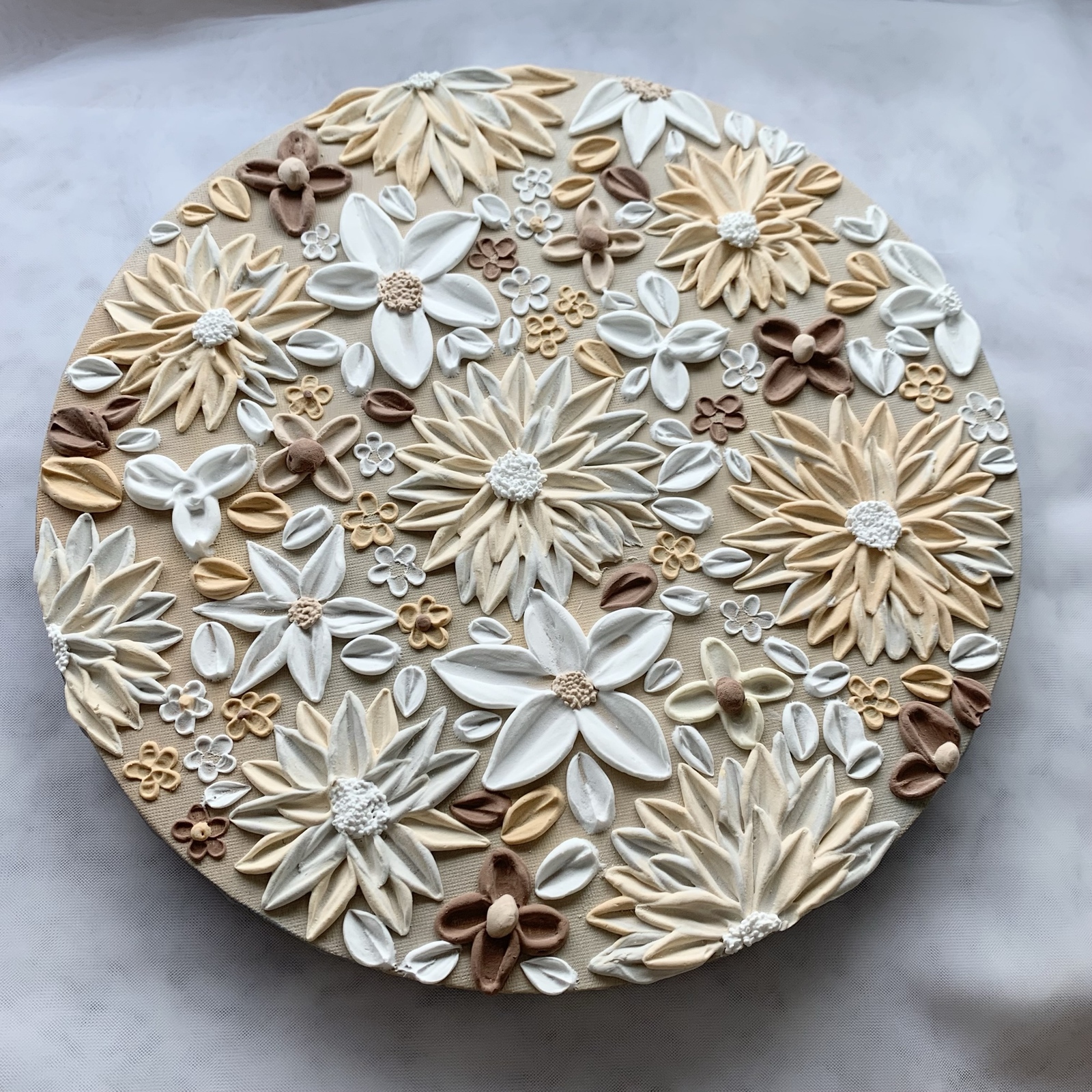 テクスチャーアート　現代アート　インテリア　アートパネル　花　韓国　絵画　抽象画 Flowerart モンブラン 絵画 アートパネル インテリア 現代アート