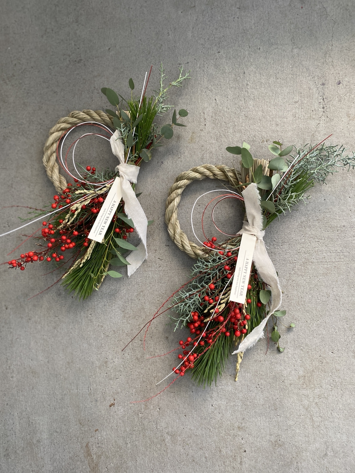 早割価格 2026年 正月飾り 紅白 しめ縄リース しめ飾り お正月飾り