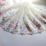 ♡3色花柄刺繍入チュールレース♡