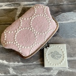 ミナペルホネン　tambourine ピンク🩷　がま口　大きめ　親子財布　ハンドメイド　