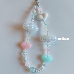 ☁️∗*ﾟ🤍くもくもストラップ ビーズアクセサリー ビーズストラップ アクセサリー パールアクセサリー