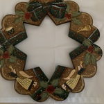 ハンドメイド✳︎トールペイント　ハートのクリスマス　リース　天使　リボン
