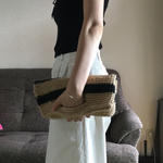 麻ひもクラッチバッグ