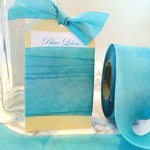 シルクリボン ”Blue Lilies” 38mm幅