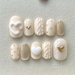 winter  ivory heart