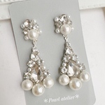 シルバービジュー✨ホワイトコットンパールピアス