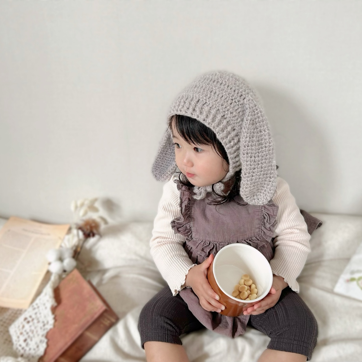 オーダー【うさ耳帽子】ハンドメイド ボンネットハット ニット帽 地雷 パンク オーダー【うさ耳帽子】ハンドメイド ボンネットハット ニット帽
