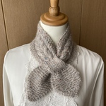 モヘアタムネップのあったかリボンマフラー