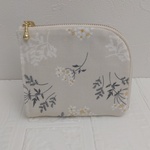 L字ファスナーミニ財布　【小銭入れが大きく開く】Lace flower