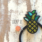パイナップルのヘアゴム🍍【ビーズ刺繍】