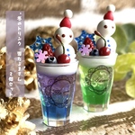 379 ＊冬のドリンク　雪だるまさん＊　2個セット　ミニチュア　ドリンク　レジン　シルバニア　ドールハウス　オブジェ　ねんどろいど