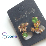 【送料無料】再々々々々販☆【カエルシリーズ】Stone(樹脂イヤリング)