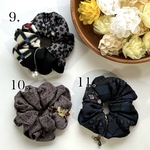100円引き♡着物シュシュ9〜11＊2wayチェーン付＊エスニック♦︎着物リメイク　着物シュシュ　レトロシュシュ　エスニックシュシュ
