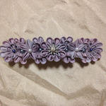 つまみ細工のバレッタ(大・藤紫)