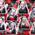 デザインペーパー POP GIRL VALENTINE BLACK コラージュシート