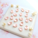 オリジナル新作★桜花びら　さくら　アセテートパーツ　ベビーピンク