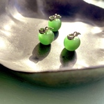 【pendanttop】vintage west germany glass apple🍏green12✖️15㍉