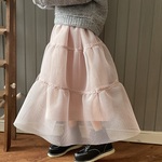 リカちゃん服＊ティアードチュールスカート・くすみピンク