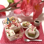 hand madeミニチュア ドールハウス　ひな祭りスコップケーキ