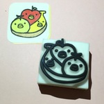 消しゴムはんこ【フルーツかご】