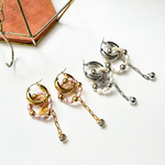 【再販】RingPearlPierce/淡水パール ベビーパール バロックパール メタルビーズ 着せ替え チャンキー フープピアス GOLD or SILVER
