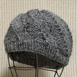 迎春🎍セール🌟新作✨ネップ入り柔らかツイードで編んだスパイラルキャップ/col.236グレージュ杢