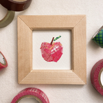 マステちぎり絵のミニ原画りんご🍎