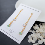 Grain color miniロング「森」ピアス・イヤリング