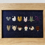 刺繍 フレーム お正月 干支