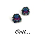 【ミニ】ビーズ花柄刺繍ピアス/イヤリング