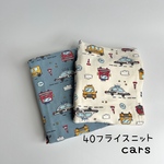 40フライスニット生地（cars）2色から選択　韓国生地