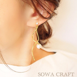 再…💫ゆるウェーブパールピアス💫